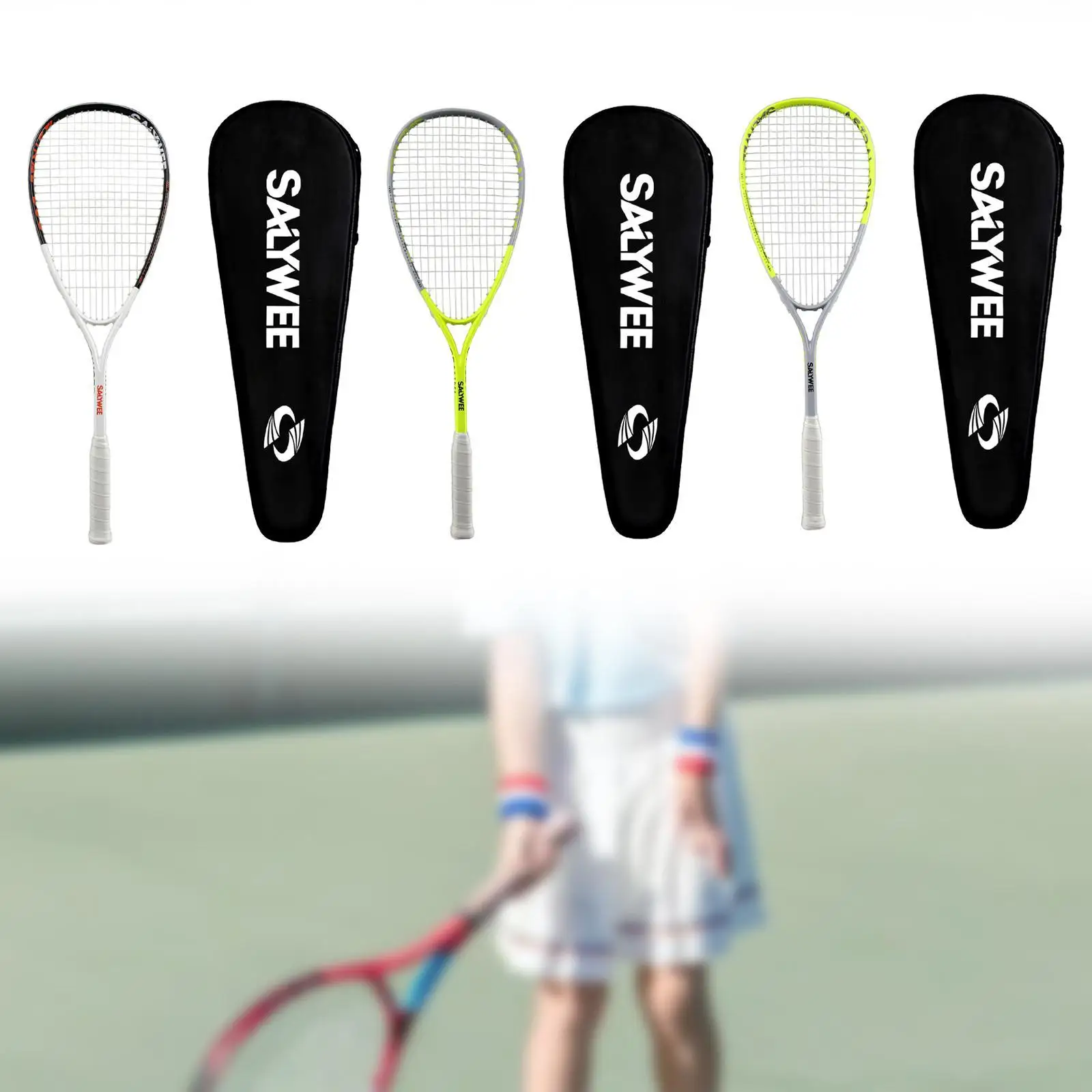 Carbon Fiber Frame Squash Racket Tear Drop Squash Racquet with Bag Squash Training Paddle for Park Traveling Indoor Beginners Carbon Fiber Frame Squash Racket Tear Drop Squash Racquet with Bag Squash Training Paddle for Park Traveling Indoor Beginners