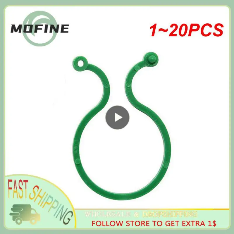

1~20PCS Garden Vine Strapping Clips Plant Bundled Buckle Ring Holder Tomato Garden Plant Stand Tool 10-Garden Decor Acc