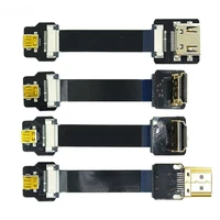 Ribbon FPV HDMI-Compatible Connector Flexible Flat Cable Raspberry Pi 4 Micro HDMI To HDMI/Mini HDMI Female 90 Degree FFC 20pin - Image 5