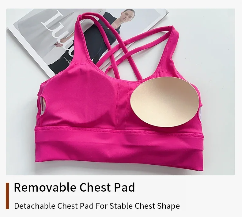 Description Picture 6 of itemSexy Fashion Cross Back Women Yoga Sport Bras Breathable Quick-Drying Shockproof Yoga Underwear Fitness Running Exercise Bra