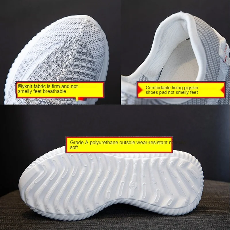 New Spring Autumn Gray White Women Shoes Increase 8CM Knitted Women Vulcanized Shoes Mesh Cloth Thick Bottom Casual Sneakers
