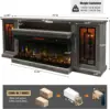 75-inch Electric FireplaceTV Stand 3-side Glass LED Modern Media Entertainment Center Console Adjustable Flame 40-inch 6