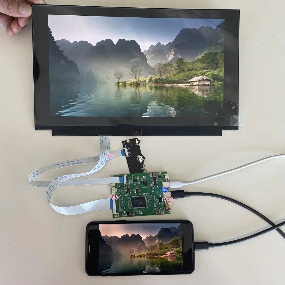 Tipo-c Microusb Led Painel Controlador Board Kit Mini Compatível com Hdmi Ls315m7jx01 Ltn156hl05 Ltn156hl11 M125nwf6 1920x1080 Edp - Imagem 5