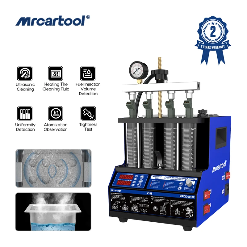 MRCARTOOL V308 سيارة حاقن الوقود تستر آلة التنظيف...