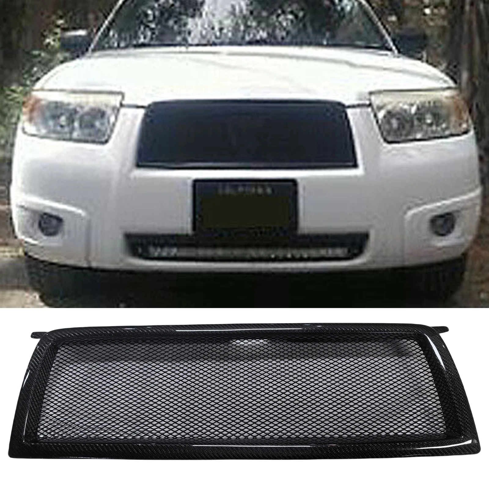 

Racing Grill Front Grille For Subaru Forester 2006 2007 2008 Honeycomb Style Upper Bumper Hood Mesh
