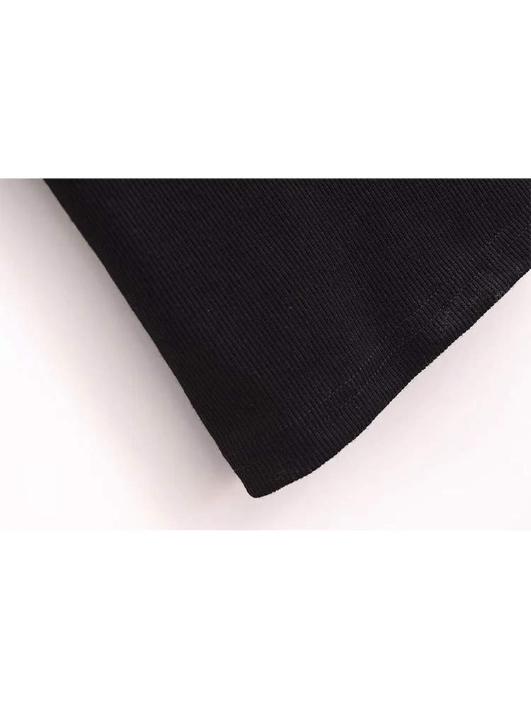 TFMLN Sexy Women Black Halter Collar Dresses 2025 Summer Sleeveless Slim Backless Party Dress Fashion Chic Causal Street Dress