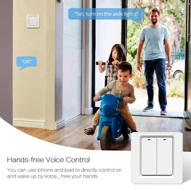 TuySmart WiFi 라이트 스위치 벽면 푸시 버튼 1/2 웨이 Google 홈 Alexa Assistant SmartThings APP 무선 제어와 호환 가능