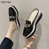 Chain Pearl Wedges Platform Mules Sandals Women Luxury Brand Design High Heels Slipper Women Wedge Platform pumps Loafers 35-42 3
