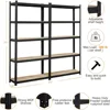 2PCS Storage Shelves 5 Tier Adjustable Metal Shelving Unit Utility Shelves Garage Storage Racks 3