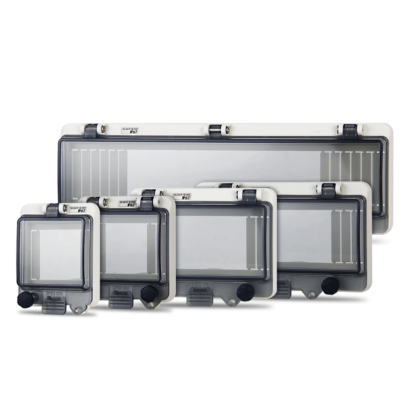 IP67 Transparent Waterproof Protective Window Cover 2-18 Ways Circuit Breaker Switch Box Protection Electric Junction Box Panel
