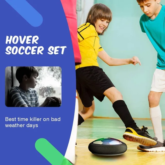 18/11cm Electric Soccer Ball Suspended Football Toys Soccer Gliding Air Cushion Floating Foam Football Kids Gift with LED Light