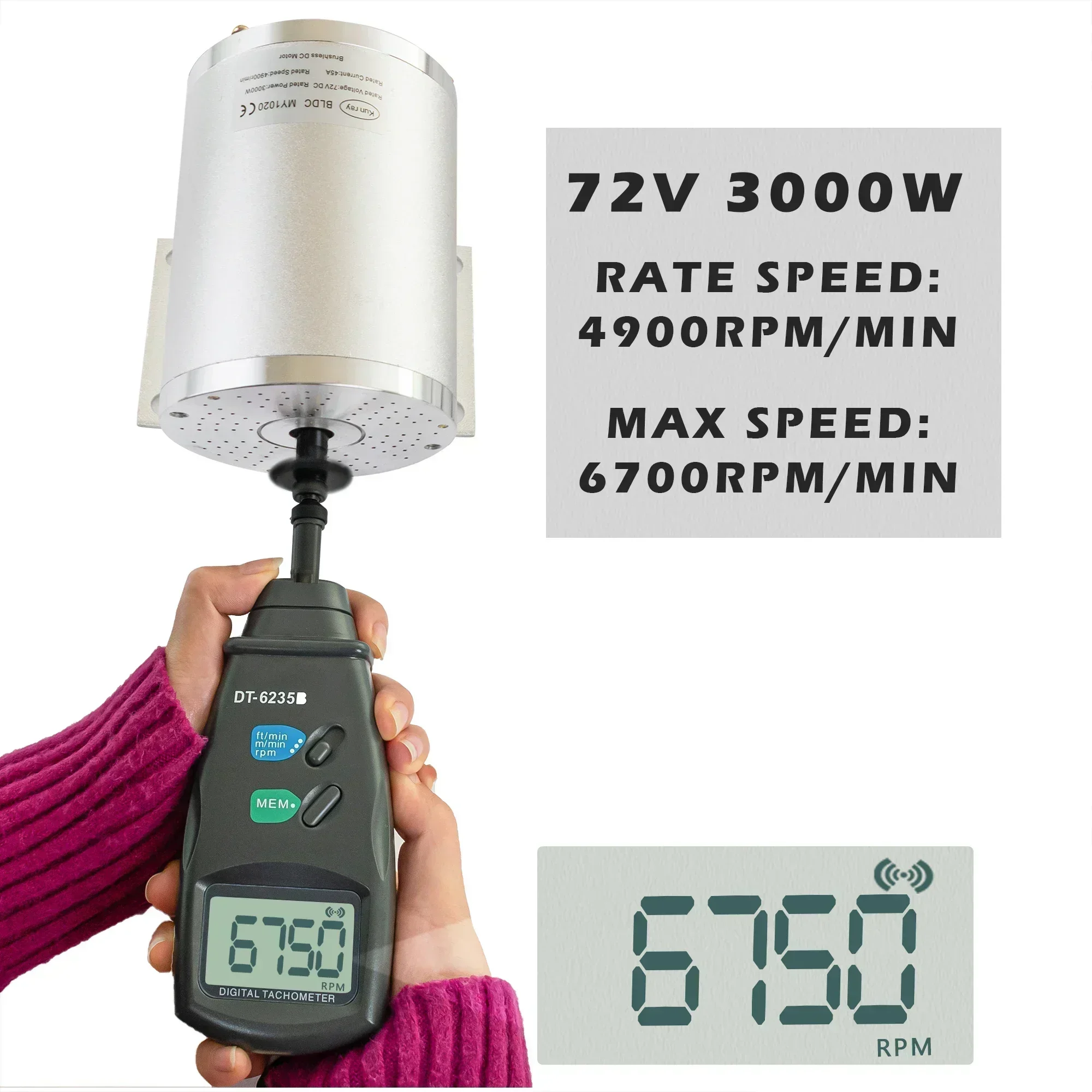 Moteur électrique sans balais 72 V 3000 W BLDC avec pignon à Moteur électrique sans balais 72 V 3000 W BLDC avec pignon à