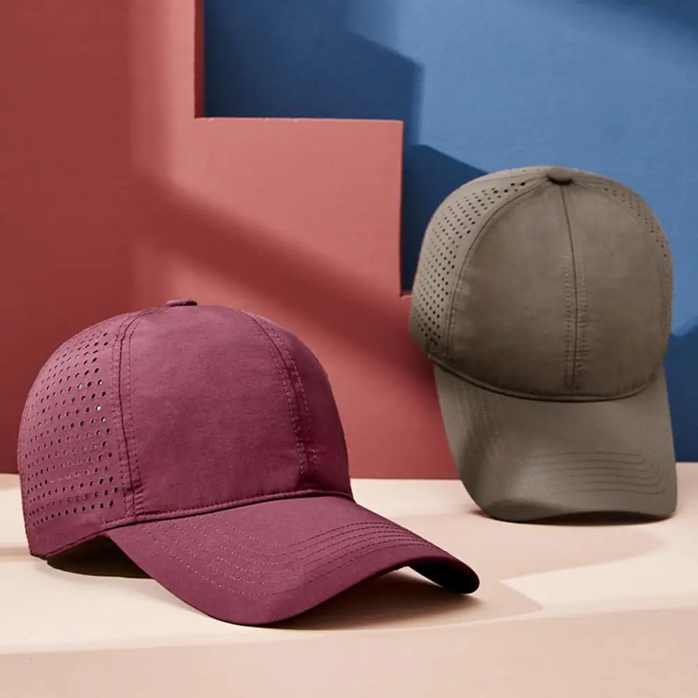 

Baseball Cap Stylish Breathable Solid Color Sweat-wicking Mesh Baseball Hat for Hiking Ponytail Hat Ponytail Hat
