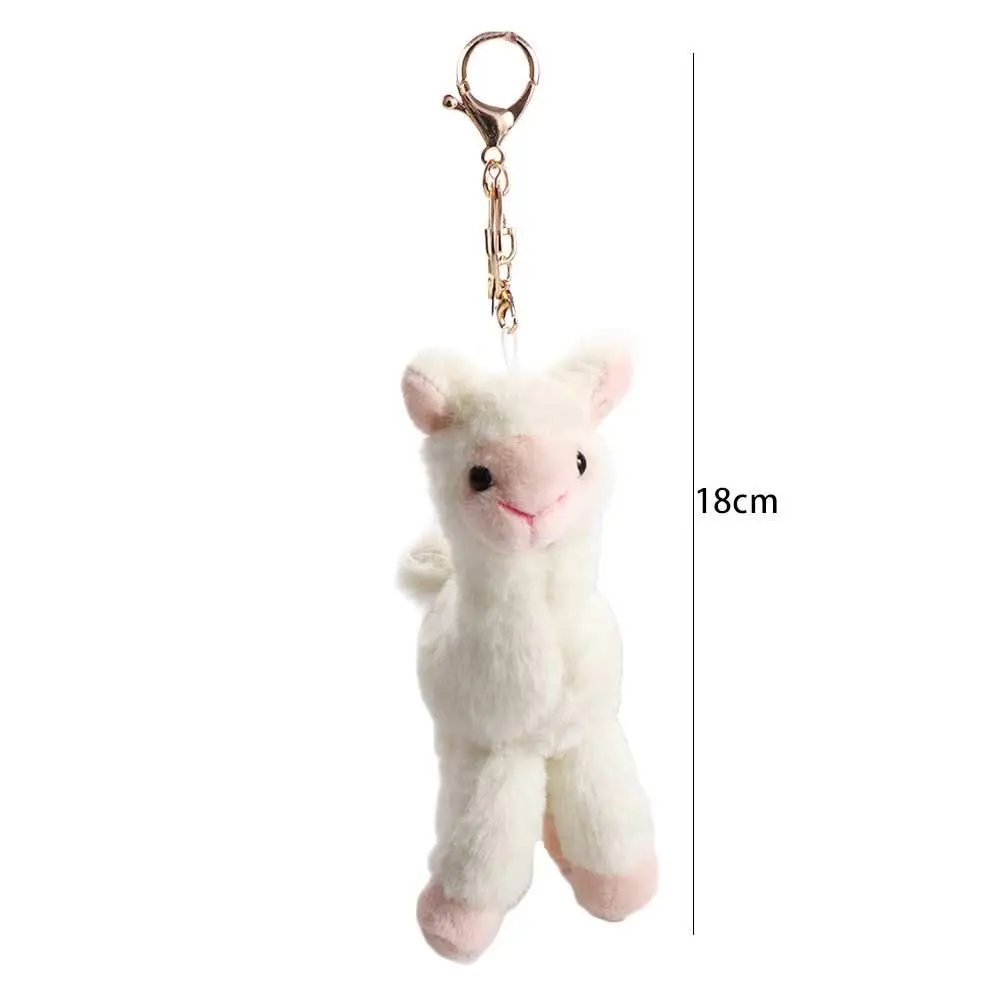 Kids Gift Plush Doll Pendant Key Trinket Bag Decoration Alpaca Keychain Sheep Key Ring Animal Keyring Stuffed Toy Keychain