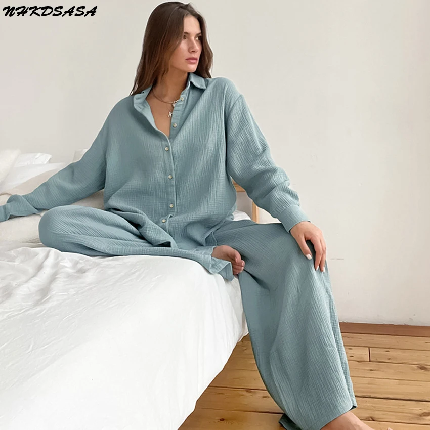 Women's Long Sleeve Cotton Pajamas