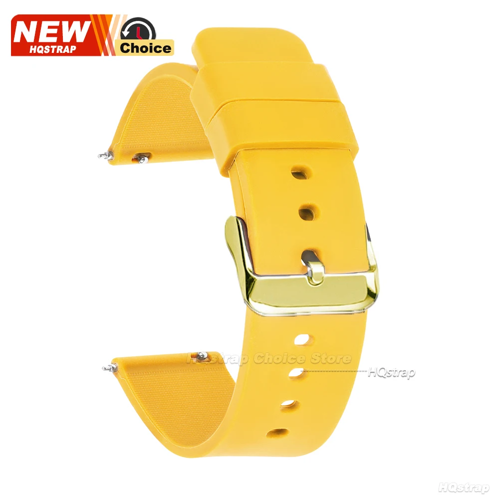 Gold Colorful Silicone Strap Universal Waterproof Wristband