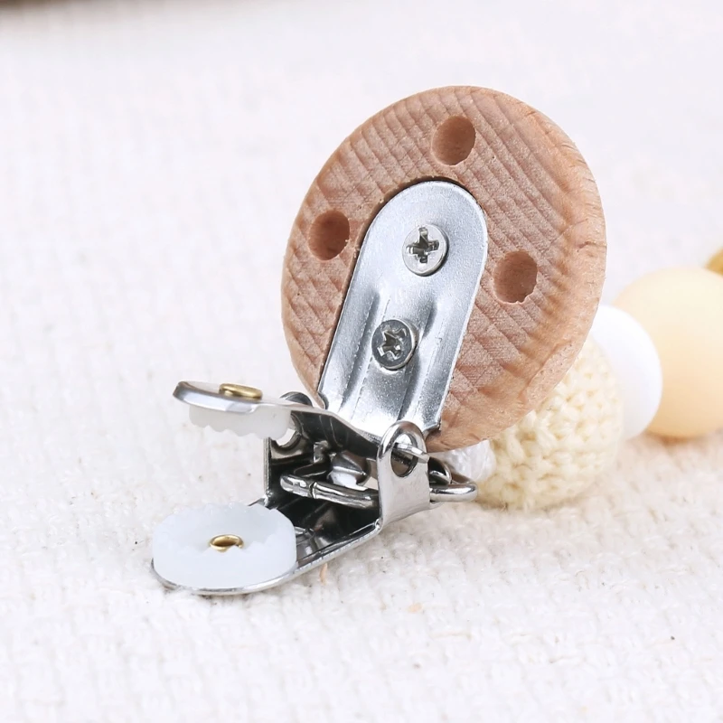 

Newborn Pacifier Chain Clip Crochet Animal Teething Toy Baby Crib Pendant