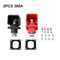 2 ชิ้น 300A DC500V ขั้วต่อแบตเตอรี่สำหรับเก็บพลังงานกระแสสูง ขั้วต่อแบบ Snap-on พร้อมฝาครอบกันฝุ่น อุปกรณ์ไฟฟ้า 1