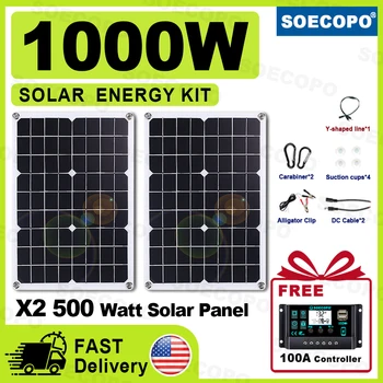 1000W Portable Solar Panel Kit 1