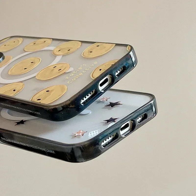 Acrylic Black Border Star iPhone 11 12 13 15 14 Pro Max Protective Case, Fits iPhone 15 Pro Max