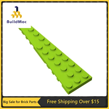 10Pcs MOC 부품 47397 웨지 플레이트 12x3 왼쪽 호환 벽돌 DIY Assmble 빌딩 블록 입자 아이 퍼즐 두뇌 장난감 선물