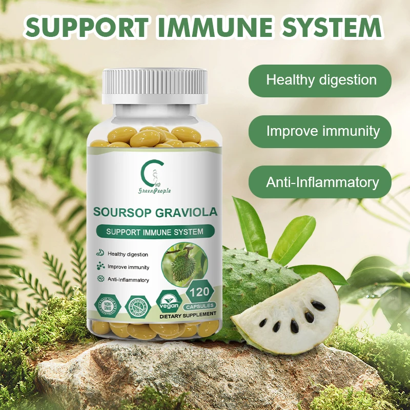 Soursop Graviola Capsules Support Emotional health Sterilize & Strengthen immunity soursop supplement