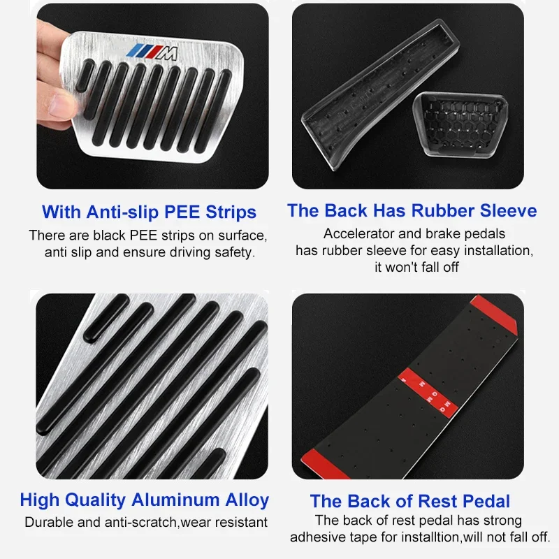 자동차 페달 커버 브레이크 페달 커버 BMW 5 시리즈 X5 F10 F07 F30 E90 E60 G23 E83 E84 G30 G20 F10 F15 F48 G01 G02 G05 G32 G60용