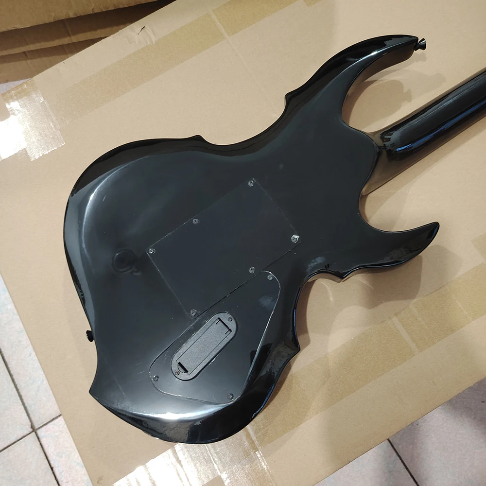 In stock left hand black circle red shaped electric guitar, active pickup, need more pictures contact seller, ,