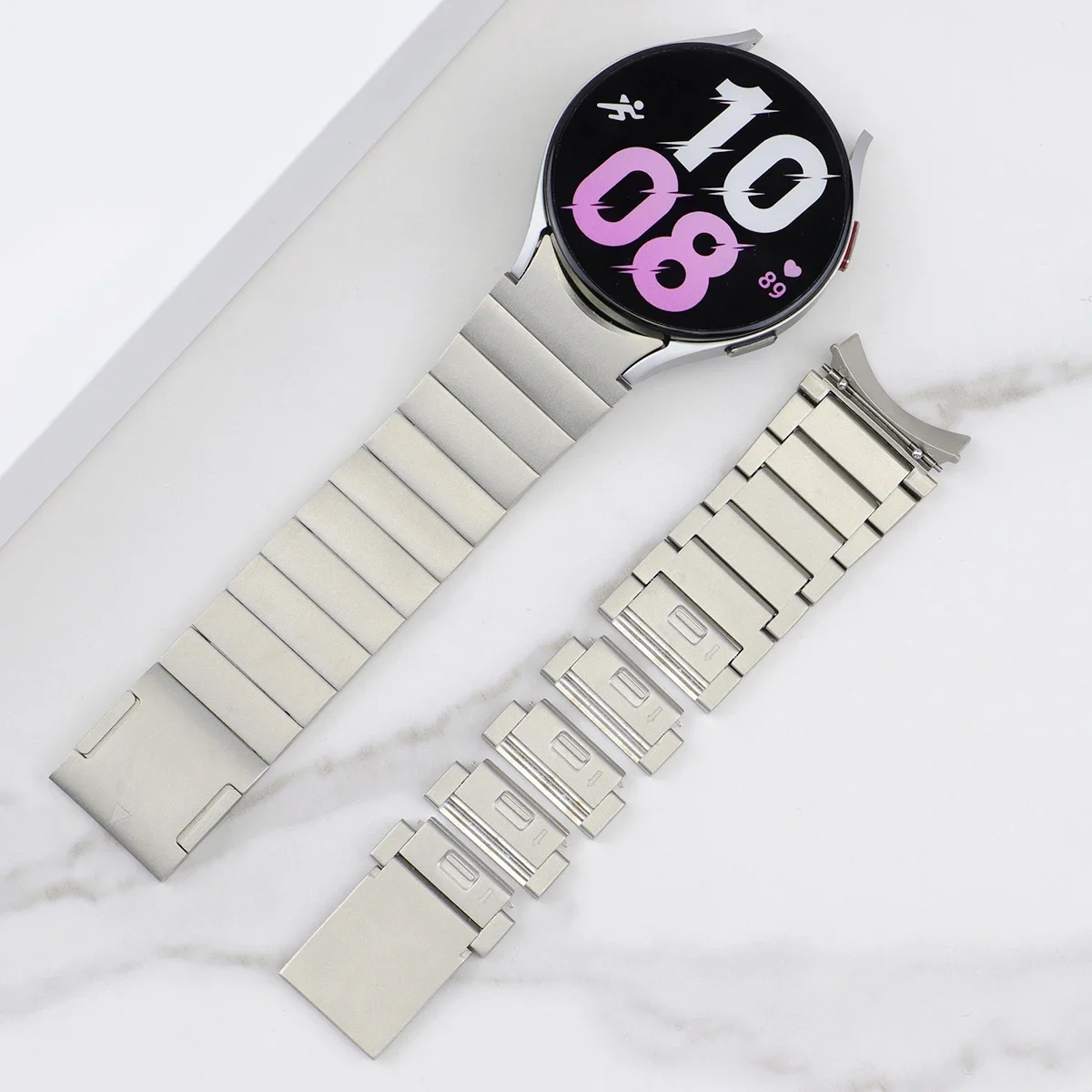 Magnetic Buckle Stainless Steel Watch Strap - No Gaps Design
