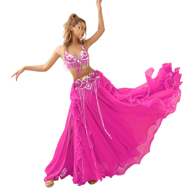 Women's belly dancer costume set sexy belly dance full costume stage belly  dancing outfit adult belly dance bra belt and skirt - AliExpress