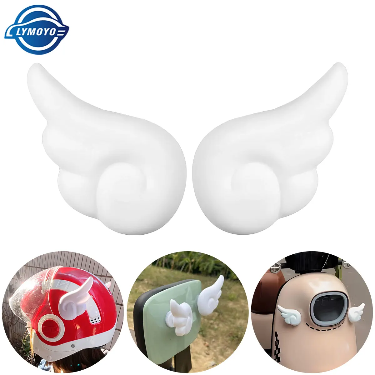 

1Pair Motorcycle sticker Rear Lovely small wings 3D decorative sticker helmet body modification sticker motorcycle accessories