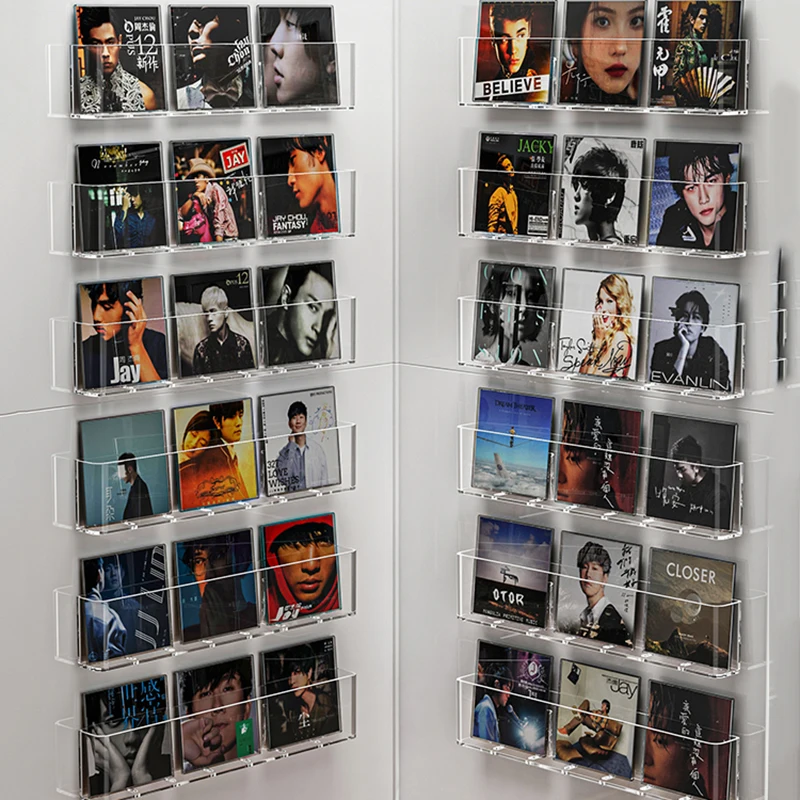 Radio Display Cd Organizer Rack Storage Capacity Stand Rotatable Luxury Portable CD Rack Cute Cd Almacenamiento Floor Furnitures