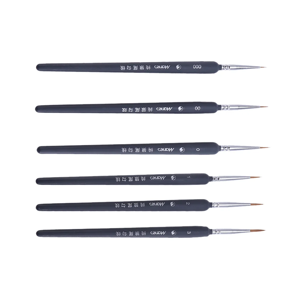 

Professional Paint Brush Wolf Fine Painting Pen Nylon Hair Brush Sets Detail Painting Drawing Line Pen Brush Art Supplies A45
