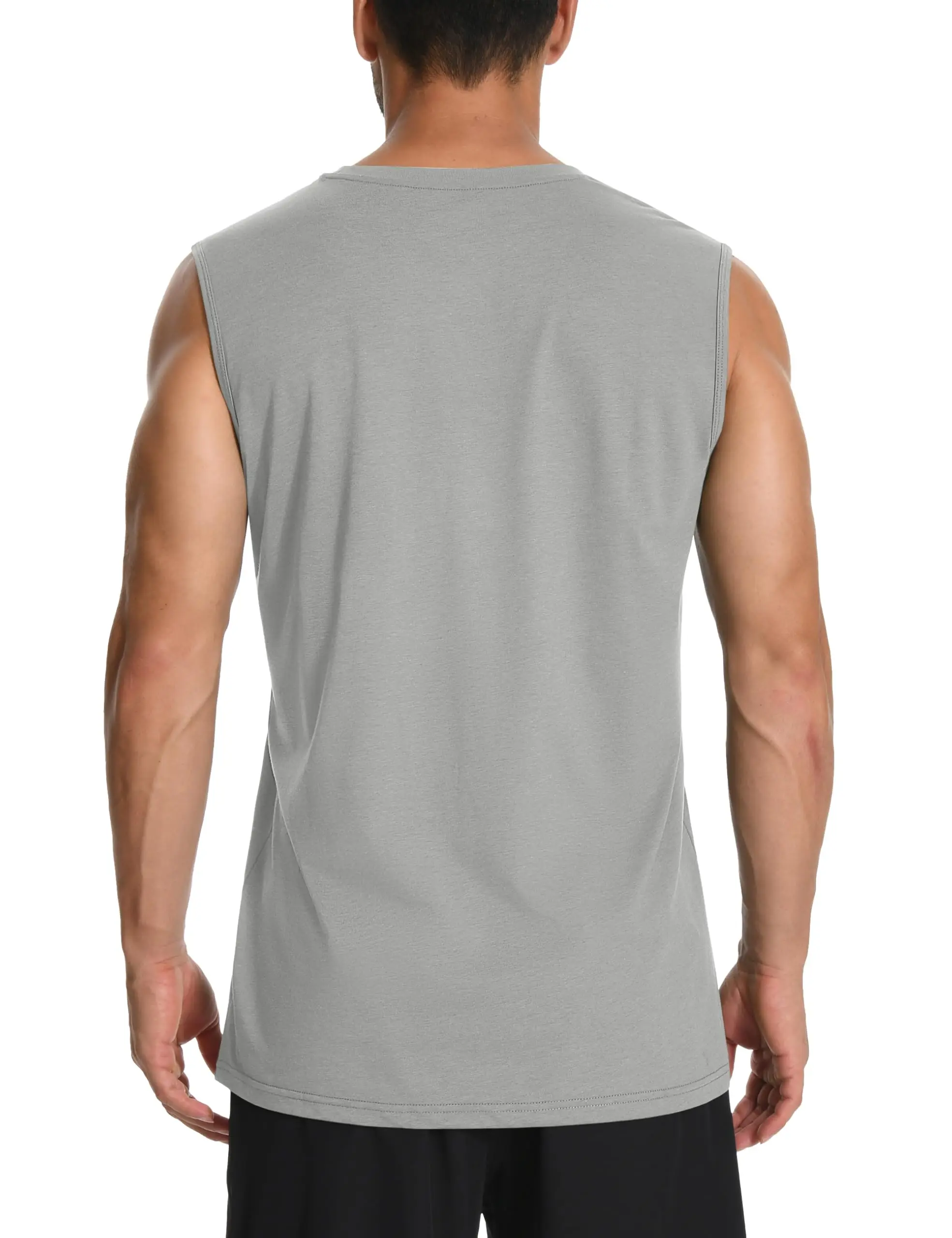 Herren-Tanktop aus Baumwolle mit UPF 50+, leichtes, ärmelloses Muskelshirt, lässiges, kühlendes T-Shirt für Fitnessstudio, Training, Strand und Outdoor-Aktivitäten – Detail 13