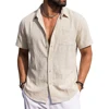 119113-bf1e05.jpg Short Sleeve Linen Shirts Premium Button-Down Beach Wedding Breathable