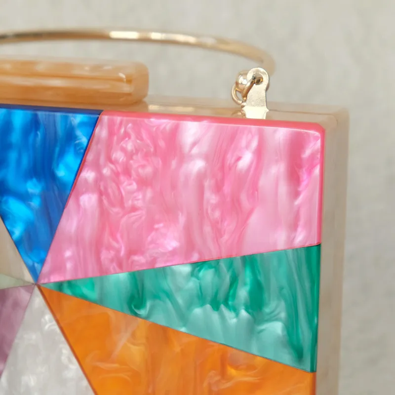 Neue Trendy Handtasche Mode Frauen Tasche Boutique Acryl Luxus Party Abend Tasche Frau Candy Hochzeit Box Vintage Clutch Tote Tasche – Detail 23