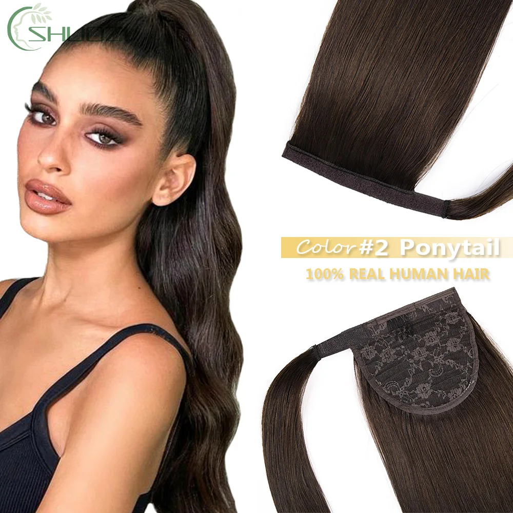 

Ponytail Extension Human Hair Straight Clip In Ponytail Human Hair Extensions Full End Wrap Around Ponytail Hair Extensions Soft