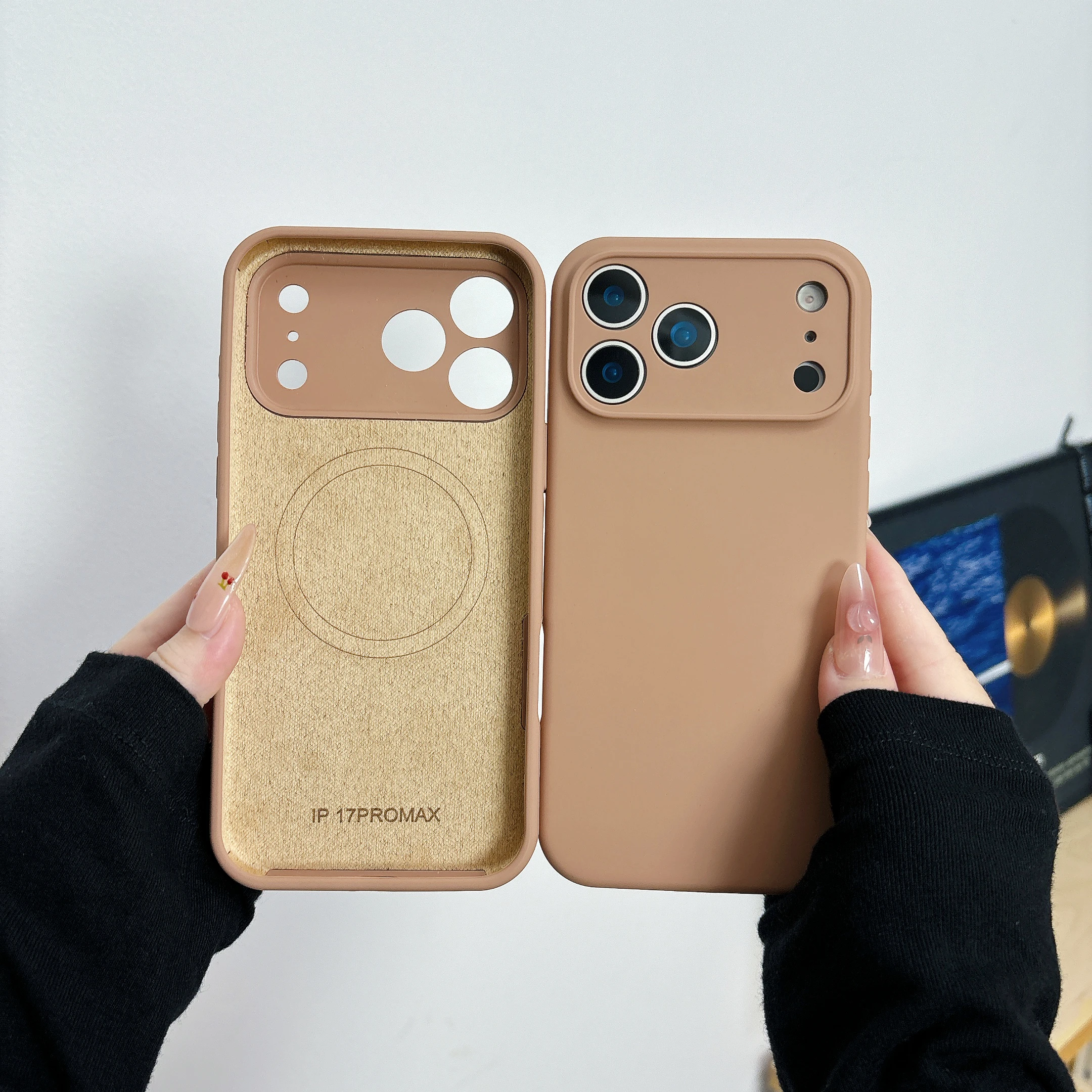Luxury Liquid Silicone Magnetic Case with Lens Protection - Matte Soft Cover