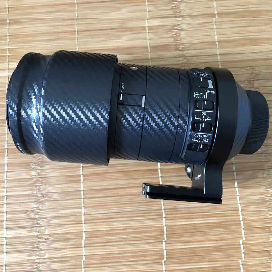 Lens Decal Skin Sticker for Sigma 100-400mm F5-6.3 DG DN OS Sony E Mount - Protective Wrap in 14 Color Patterns and Textures
