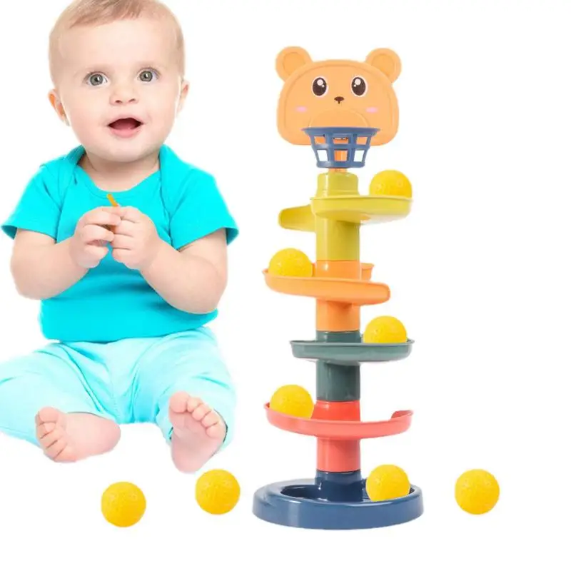 

Ball Drop Toy Ball Drop And Roll Swirling Tower Balls Ramp Whirling Stack And Toss Game For Toddlers Activity Toys