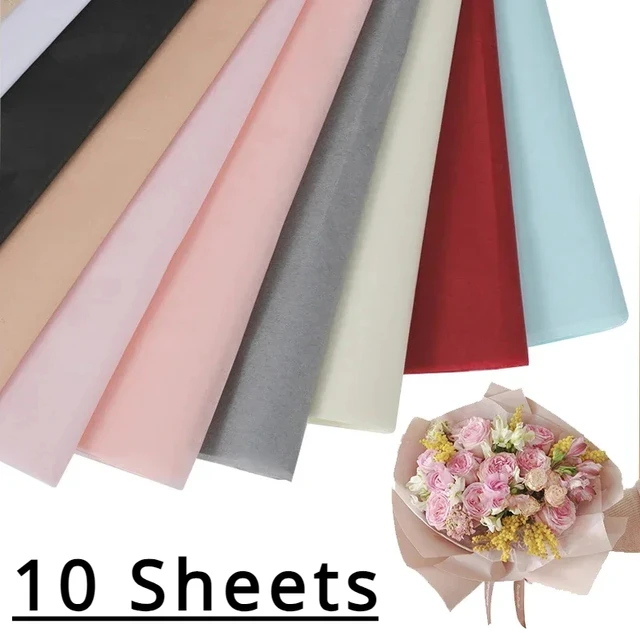 화려함을 더한 꽃다발과 선물: 티슈 페이퍼 꽃 부케 포장