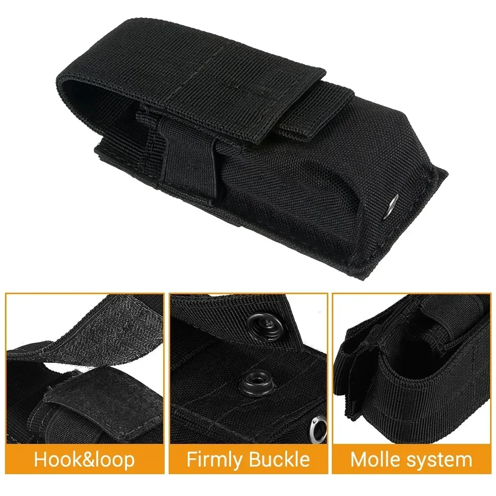 Tactical magazine pouch pistol bag flashlight storage case torch holder outdoor hunting knife holster waist bag tools magazine pouch