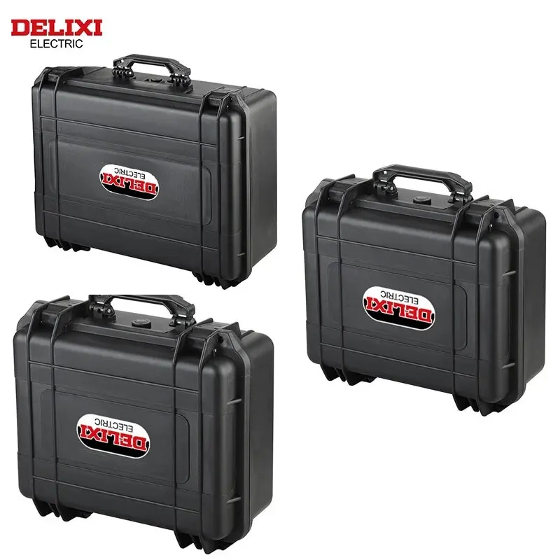 DELIXI 전기 휴대용 방수 도구 상자, 악기 상자, 안전 보호 상자, 충격 방지 SLR 카메라 상자