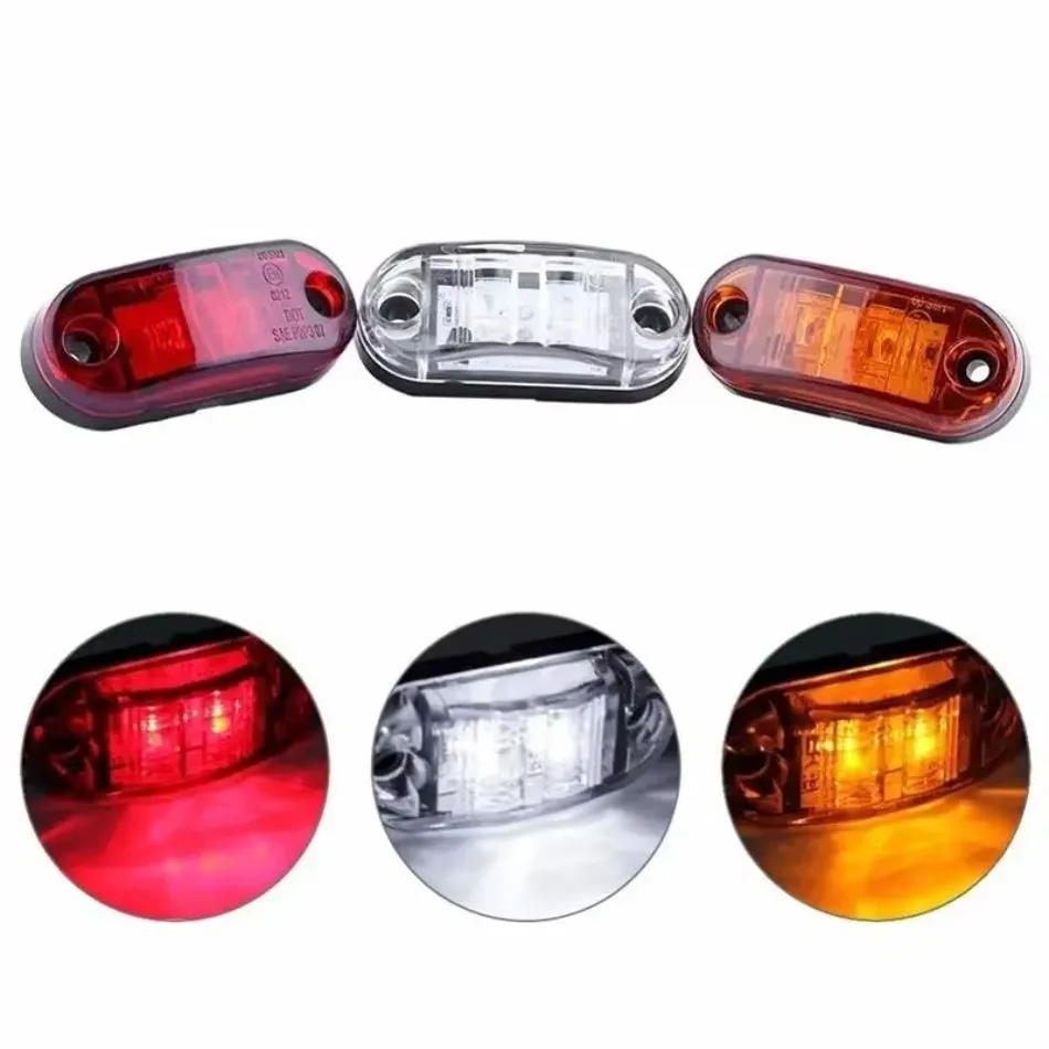 1 Pcs Truck 12V24V Universal Waterproof LED Side Taillights Mesh Car Lights Piranha E4 Trailer Signal Turn Signals