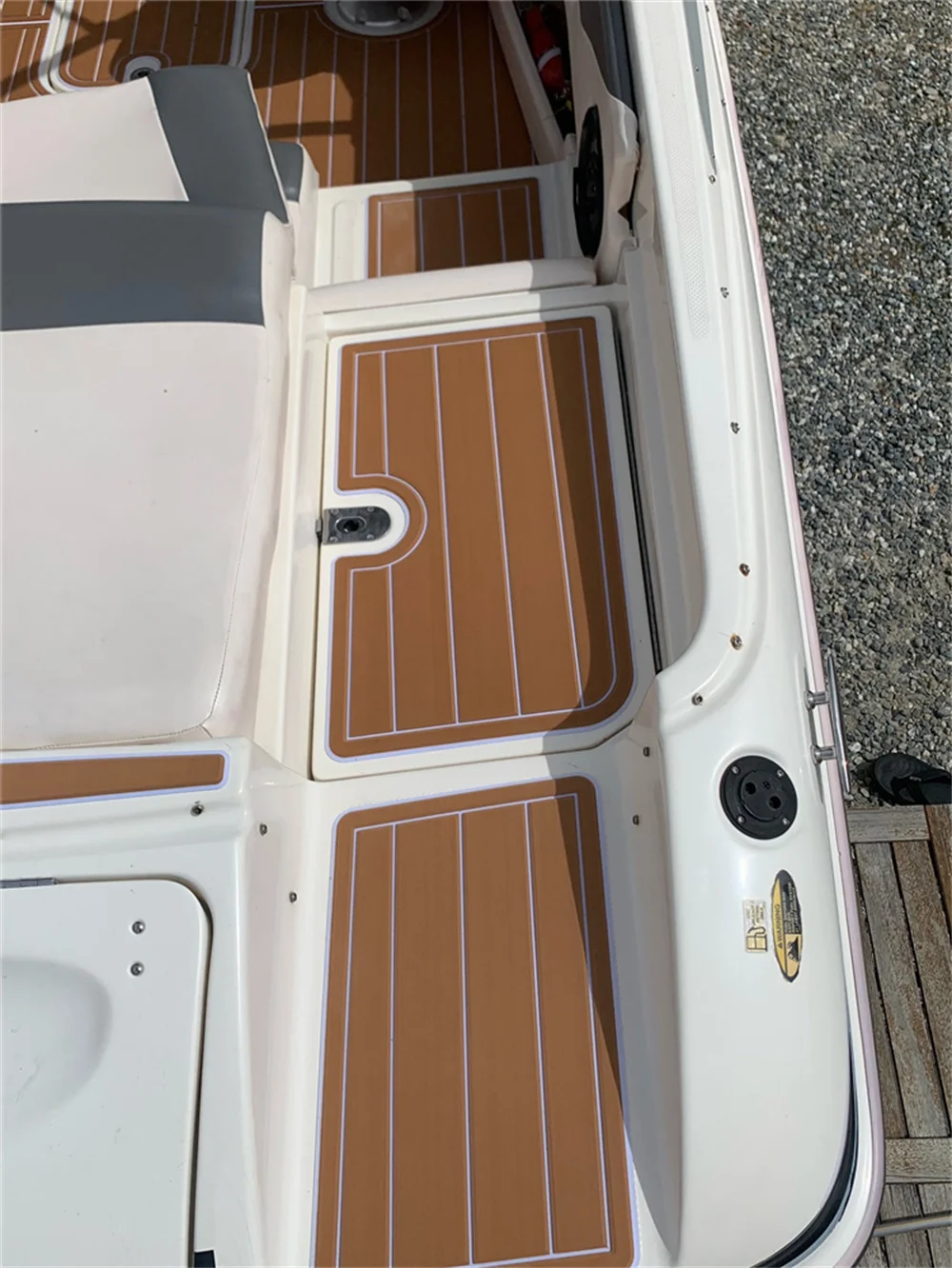 Tapis De Sol EVA Imitation Teck Pour Bateau – Maxum 1900 SR3 (2008, Plate-forme, Cockpit, Neuf)