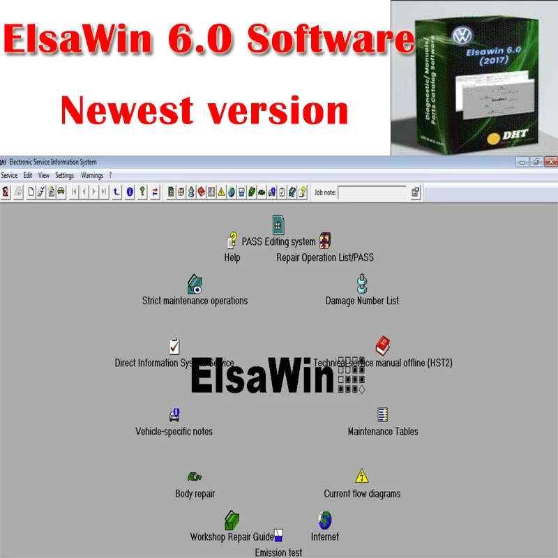 2024 Elsawin 6.0 + ET KA 8.5 Group Vehicles Electronic Parts Catalog Support ForV/W+AU//DI+SE//AT+SKO//DA Auto Repair Software