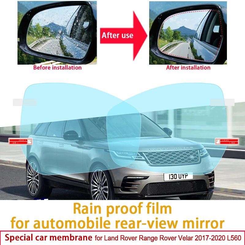 

For Land Rover Range Rover Velar Car Rearview Mirror Protective Film Anti Dazzle Waterproof Anti Fog Rainproof Film Accessories