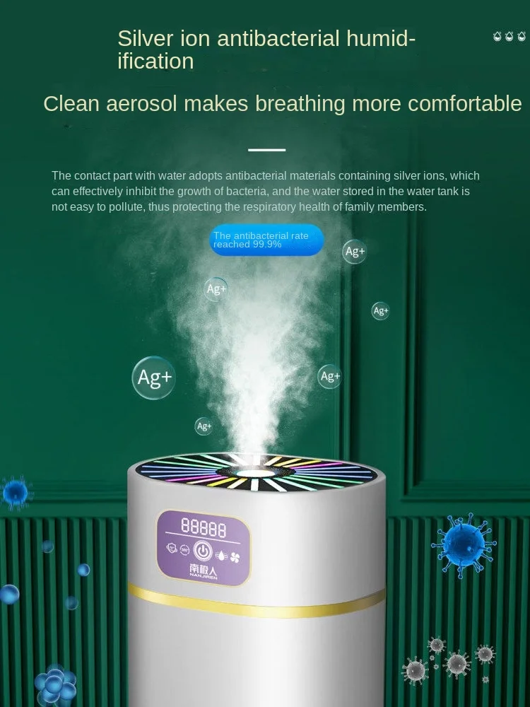 Antarctic humidifier, bedroom, household all-in-one machine, moisturizing, heavy fog, office silent aromatherapy machine 2