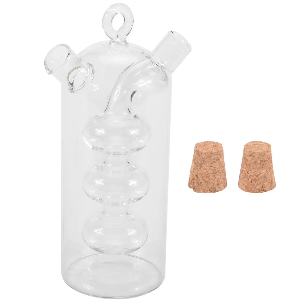 2-In-1 Double Layer Bottle Sauce Oil Vinegar Glass Bottle Condiment Seasoning Sealed Kitchen Storage