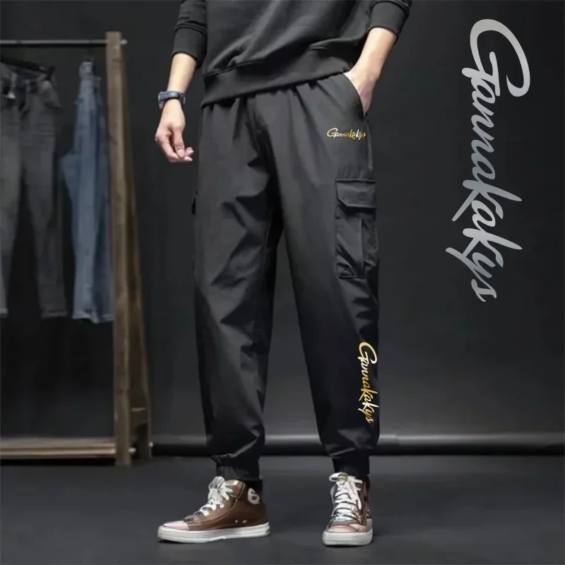 Summer Fishing Pants for Men's Outdoor Sports Breathable Strap Fishing Pants Self Jogging Training Fashion Workwear Men Fishing Pants